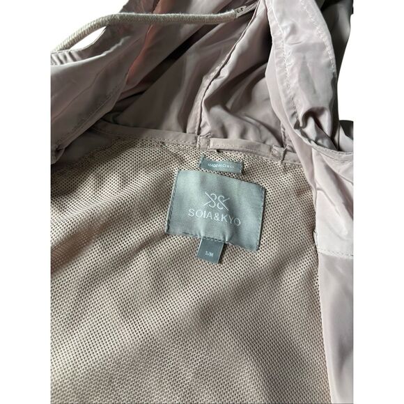 Soia & Kyo Oaklynn Lightweight Jacket size S M Blush Pink Full Zip Hooded - Picture 6 of 14